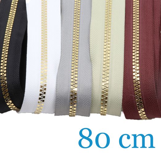 DORÉ - Fermeture éclair métallisées pour vestes séparables 80cm - 5 pc