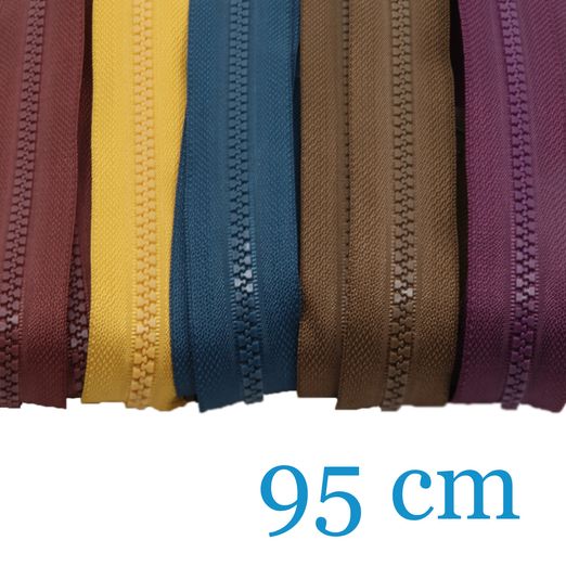 Fermetures éclair pour vestes séparables 95cm - Lot de 5 pièces 