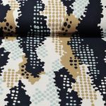 Viskosejersey - Punktemuster Blau