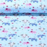 Jersey - Eléphants colorés Bleu clair