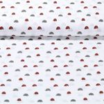 Popeline de coton - Petits arcs-en-ciel Blanc Vert