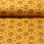 Bio Baumwoll Musselin - Löwen Curry Glatte Struktur