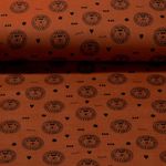 Bio Baumwoll Musselin - Löwen Rost Glatte Struktur