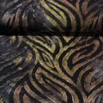 Viskosejersey - Jacquard Used Look Blätter Schwarz