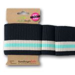 Cuff Me Ripped Strick Schwarz Weiß Mint