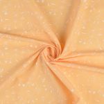 Baumwoll Popeline - Stretch Streifen Geblümt Gelb Längselastisch