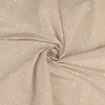 Baumwoll Popeline - Stretch Streifen Geblümt Beige Längselastisch