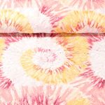 Baumwolle Bestickt - Muscheln Lochstickerei Rot Gelb