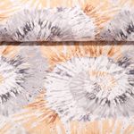 Baumwolle Bestickt - Muscheln Lochstickerei Grau Beige