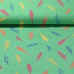 Jersey - Plumes Mélange vert Teinté dans la masse