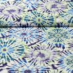 Viskose Popeline - Tie Dye Kreise Lila