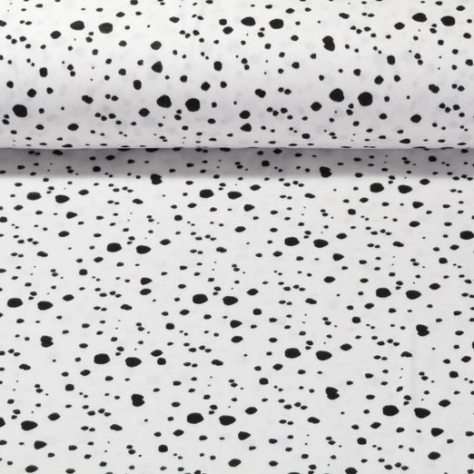 Baumwolle Musselin - Kleine Punkte Offwhite Glatte Struktur