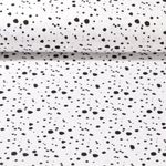 Baumwolle Musselin - Kleine Punkte Weiß Glatte Struktur