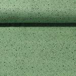 Mousseline de coton Bio - Moucheté Vert Structure lisse
