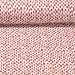 Mousseline de coton Bio - Traits Ecru Rouille Structure lisse