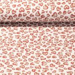 Bio Baumwolle Musselin - Leoherz Ecru Rost Glatte Struktur