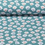 Jersey - Muscheln Petrolgrün