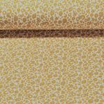 Mousseline de coton bio - Motif léopard Ecru Jaune Structure lisse
