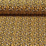 Jersey - Motif léopard Jaune Ecru