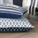 Canvas Jacquard - Anker Marine Weiß Doubleface-2