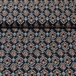 Viscose - Ornements Noir Orange