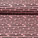 Baumwolle Popeline - Markierungsstreifen Altrosa