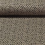 Mousseline de coton bio - Traits Taupe Structure lisse