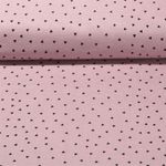 Bio Baumwoll Musselin - Dreiecke Altrosa Glatte Struktur