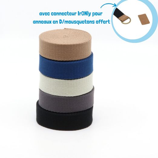Lot de 5 sangles 25 mm "Soft" - 3m de long - BASIC