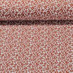 Bio Baumwolle Musselin - Leomuster Ecru Rost Glatte Struktur