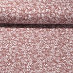 Baumwolle Musselin - Blätterranken Ziegelrot