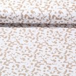 Baumwolle Popeline - Blüten Weiß Sand