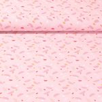 Baumwolle Popeline - Halbkreise Punkte Rosa