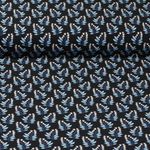  Bio Jersey - Hamburger Liebe Digitaldruck Glossy Petit Bells Jersey Schwarz