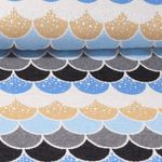 Jersey - Hamburger Liebe Glossy Shingles Jacquard Soft Touch Lurex  Blau