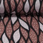 Jersey - Hamburger Liebe Glossy Flow Jacquard Soft Touch Lurex Rost