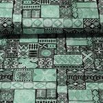 Viskosejersey - Digitaldruck Ethnik Patchwork Grün