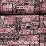 Viskosejersey - Digitaldruck Ethnik Patchwork Beere