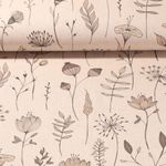 Canvas - Mohnblumen Beige Leinenlook