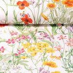 Baumwoll Canvas - Wildblumen Ecru
