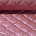 Gesteppter Jackenstoff - Rauten Altrosa 65mm Wattiert