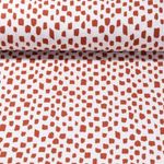 Baumwoll Musselin - Große Pinselstriche Ecru Rost Glatte Struktur