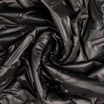 Quiltet Jakke Stof - Præget Doubleface Sort
