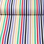 Lin viscose - Rayures Blanc Multicolore-0