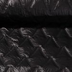 Tissu veste matelassé - Noir Ouaté