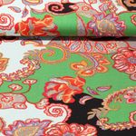 Viscose - Twill Paisley Fleurs GrasVert