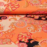 Viskose - Twill Paisley Blumen Orange