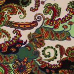Viskose - Twill Paisley Blumen Hellgrün Viskose - Twill Paisley Blumen Hellgrün