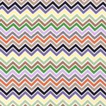 Wiskoza - elastyczny zygzak wielokolorowy zielony