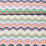 Viskose - Stretch ZickZack Multicolor Grün